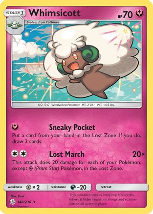Whimsicott (148/236) Reverse Holofoil [Cosmic Eclipse] - Rare