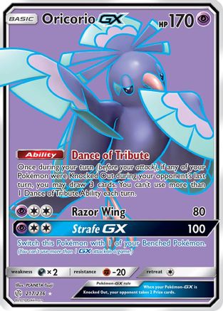 Oricorio GX (Full Art) (217/236) Holofoil [Cosmic Eclipse] - Ultra Rare