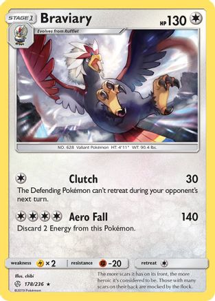 Braviary (178/236) Reverse Holofoil [Cosmic Eclipse] - Rare