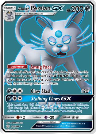 Alolan Persian GX (Full Art) (219/236) Holofoil [Cosmic Eclipse] - Ultra Rare