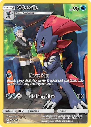 Weavile (Secret) (238/236) Holofoil [Cosmic Eclipse] - Secret Rare