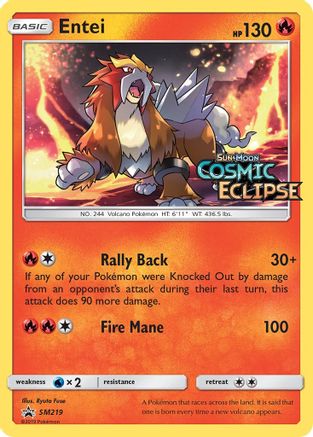 Entei - SM219 (Prerelease) (SM219/248) Holofoil [SM Promos] - Promo