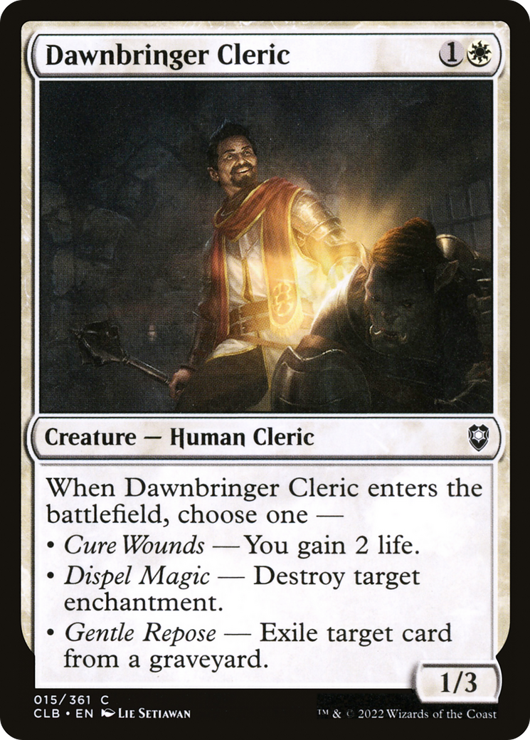 Dawnbringer Cleric (CLB-015) - Commander Legends: Battle for Baldur's Gate