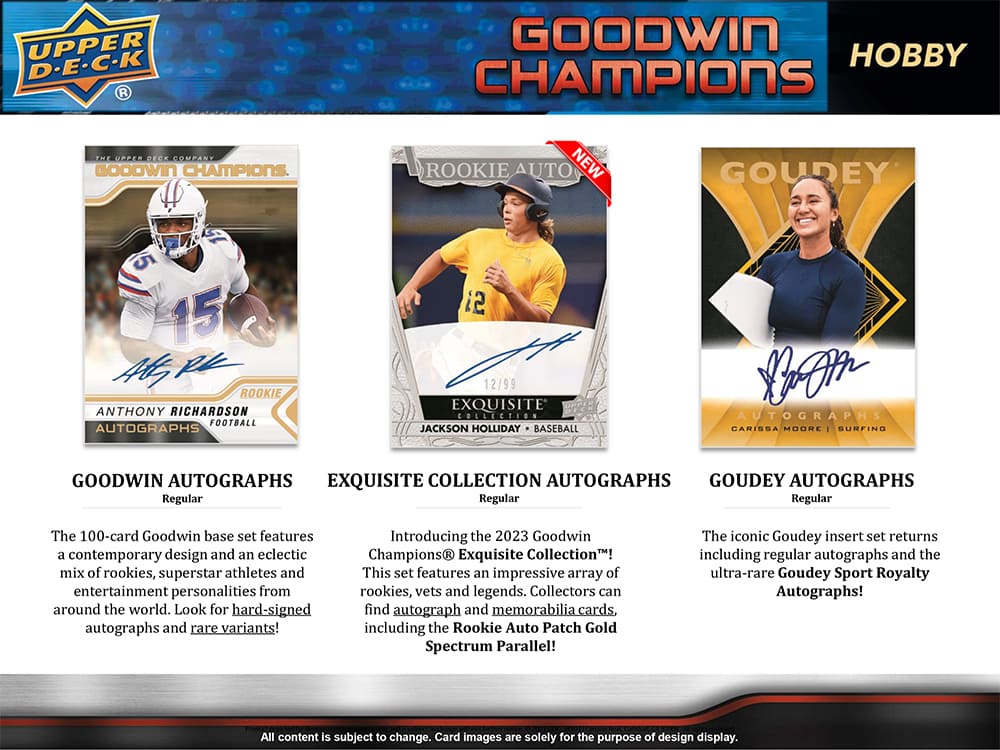 2023 Upper Deck Goodwin Champions Hobby Pack | Eastridge Sports Cards