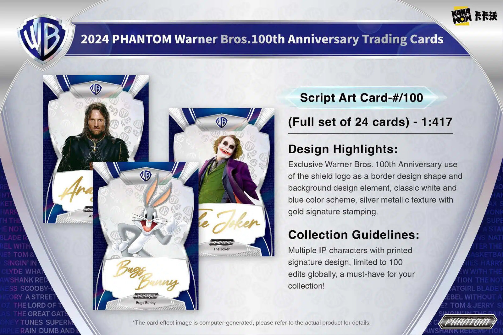 2024 Kakawow Phantom Warner Bros 100th Anniversary Hobby Pack