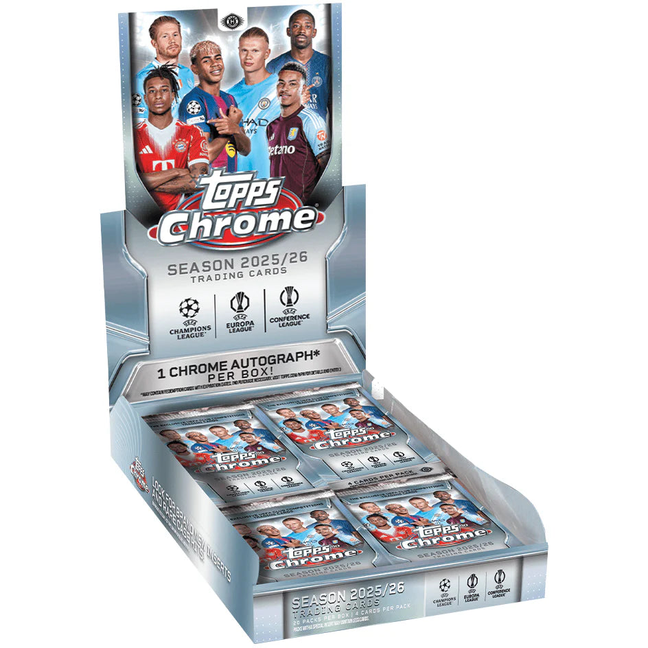 2025-26 Topps Chrome UEFA Club Competitions Hobby Box