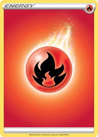 Fire Energy Reverse Holofoil [Sword & Shield Base Set] - Common