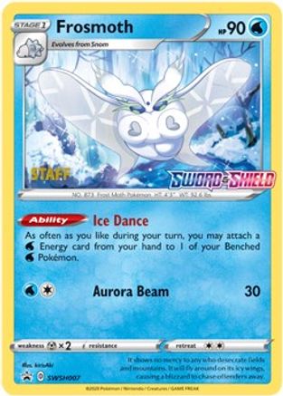 Frosmoth - SWSH007 (Prerelease) [Staff] (SWSH007) Holofoil [SWSH Sword & Shield Promo Cards] - Promo