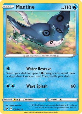 Mantine (052/202) [Sword & Shield Base Set] - Uncommon