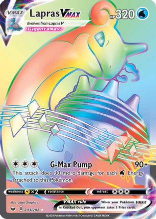 Lapras VMAX (Secret) (203/202) Holofoil [Sword & Shield Base Set] - Secret Rare