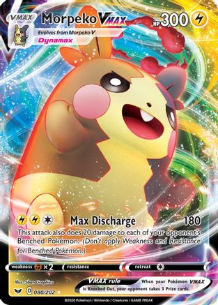Morpeko VMAX (080/202) Holofoil [Sword & Shield Base Set] - Ultra Rare