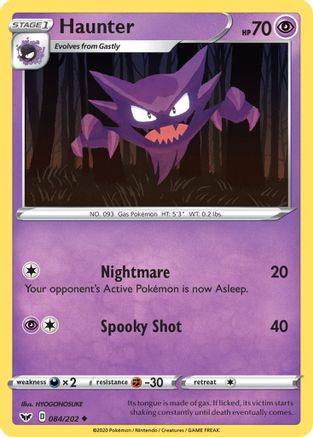 Haunter (084/202) [Sword & Shield Base Set] - Uncommon