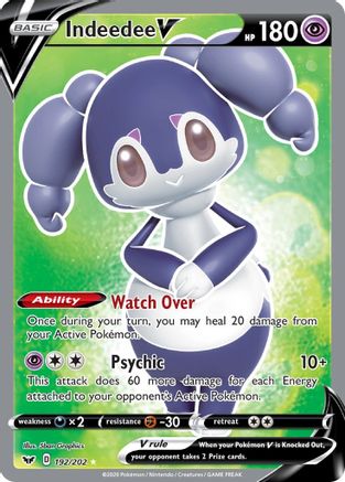 Indeedee V (Full Art) (192/202) Holofoil [Sword & Shield Base Set] - Ultra Rare