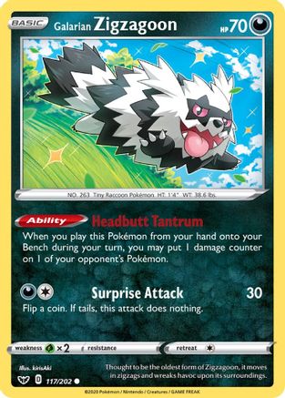 Galarian Zigzagoon (117/202) [Sword & Shield Base Set] - Common