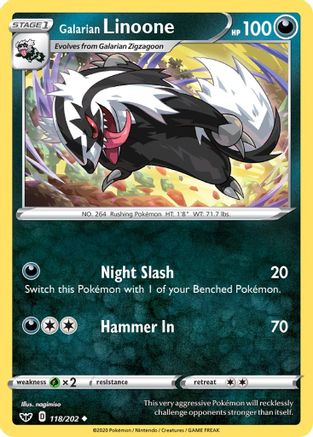 Galarian Linoone (118/202) [Sword & Shield Base Set] - Uncommon