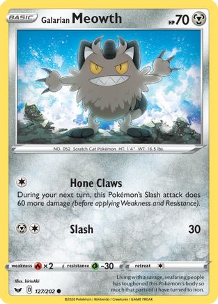 Galarian Meowth (127/202) [Sword & Shield Base Set] - Common