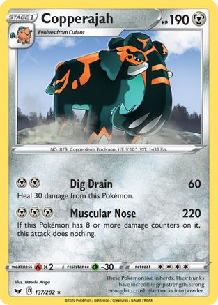 Copperajah (137/202) Holofoil [Sword & Shield Base Set] - Holo Rare