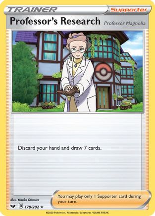 Professor's Research (178/202) Reverse Holofoil [Sword & Shield Base Set] - Holo Rare