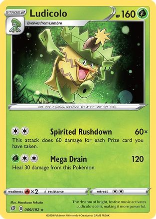 Ludicolo (009/192) Reverse Holofoil [Rebel Clash] - Rare