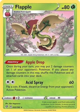 Flapple (022/192) Holofoil [Rebel Clash] - Holo Rare