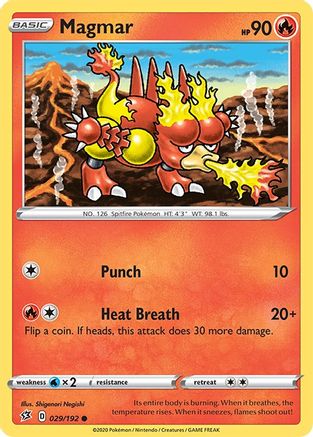 Magmar (029/192) Reverse Holofoil [Rebel Clash] - Common