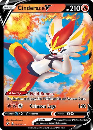 Cinderace V (035/192) Holofoil [Rebel Clash] - Ultra Rare