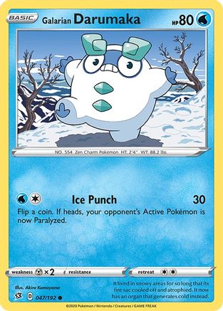 Galarian Darumaka (047/192) Reverse Holofoil [Rebel Clash] - Common