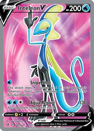 Inteleon V (Full Art) (180/192) Holofoil [Rebel Clash] - Ultra Rare