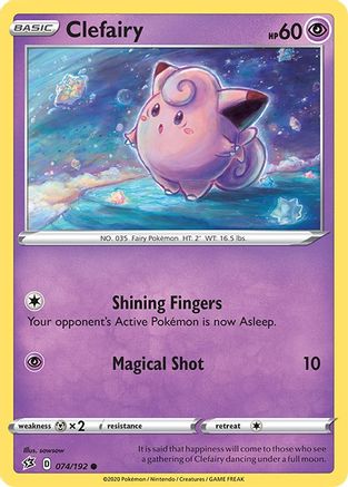 Clefairy (074/192) Reverse Holofoil [Rebel Clash] - Common