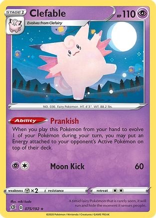 Clefable (075/192) Reverse Holofoil [Rebel Clash] - Holo Rare