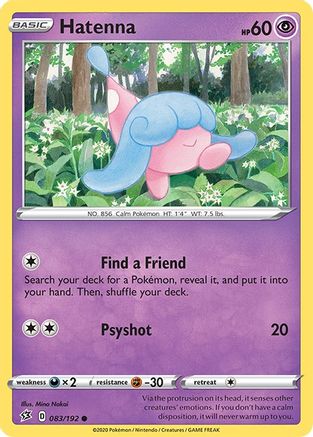 Hatenna (083/192) Reverse Holofoil [Rebel Clash] - Common
