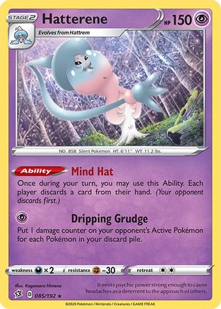 Hatterene (085/192) Reverse Holofoil [Rebel Clash] - Holo Rare