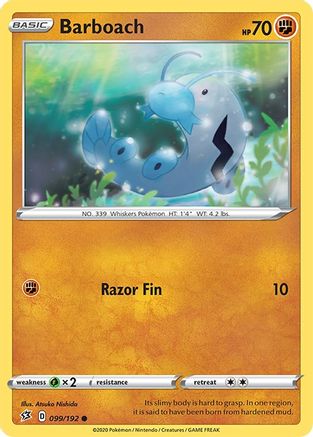 Barboach (99/192) Reverse Holofoil [Rebel Clash] - Common