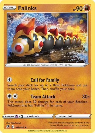 Falinks (109/192) Reverse Holofoil [Rebel Clash] - Uncommon