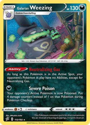 Galarian Weezing (113/192) Reverse Holofoil [Rebel Clash] - Holo Rare