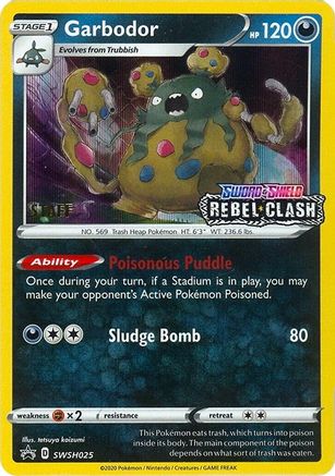 Garbodor - SWSH025 (Prerelease) [Staff] (SWSH025) Holofoil [SWSH Sword & Shield Promo Cards] - Promo