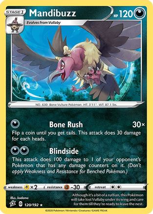 Mandibuzz (120/192) Reverse Holofoil [Rebel Clash] - Rare