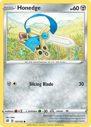 Honedge (133/192) Reverse Holofoil [Rebel Clash] - Common
