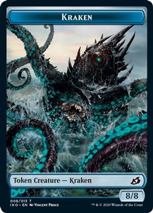 Kraken // Human Soldier (005) Double-sided Token (IKO-) - Ikoria: Lair of Behemoths Foil