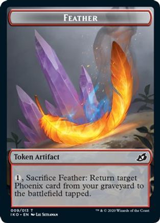Feather // Human Soldier (005) Double-sided Token (IKO-) - Ikoria: Lair of Behemoths Foil
