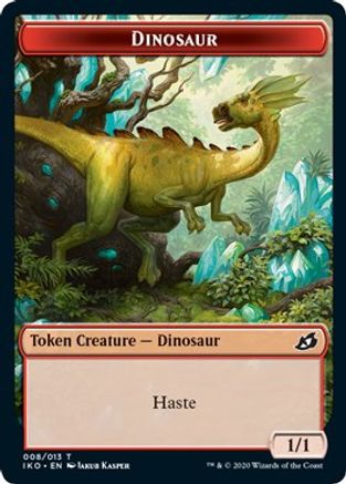 Dinosaur // Human Soldier (004) Double-sided Token (IKO-) - Ikoria: Lair of Behemoths Foil