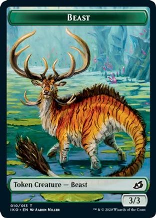 Beast // Human Soldier (003) Double-sided Token (IKO-) - Ikoria: Lair of Behemoths Foil