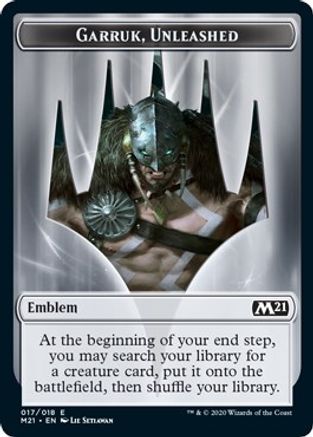 Emblem - Garruk, Unleashed (M21-017) - Core Set 2021
