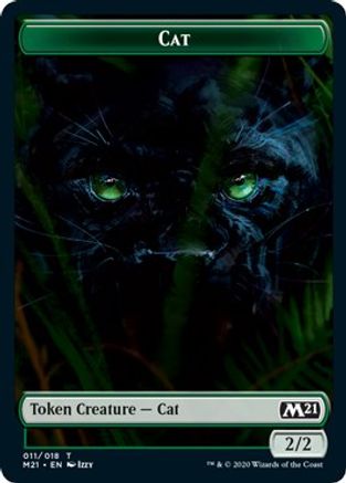 Cat (011) // Goblin Wizard Double-sided Token (M21-011) - Core Set 2021 Foil