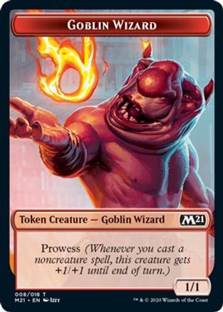 Goblin Wizard // Knight Double-sided Token (M21-008) - Core Set 2021 Foil