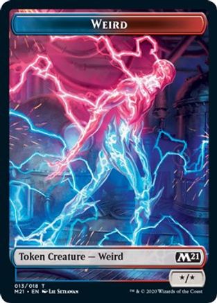 Weird // Zombie Double-sided Token (M21-013) - Core Set 2021 Foil