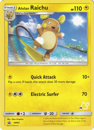 Alolan Raichu (#25 Pikachu Stamped) (SM65) [Battle Academy] - Promo