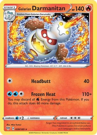Galarian Darmanitan (028/189) Reverse Holofoil [Darkness Ablaze] - Rare