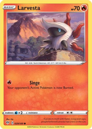 Larvesta (029/189) Reverse Holofoil [Darkness Ablaze] - Common