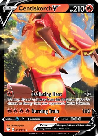 Centiskorch V (033/189) Holofoil [Darkness Ablaze] - Ultra Rare